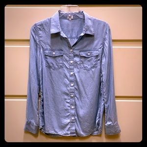 Women’s Crown and Ivy Washed Silk denim shirt
